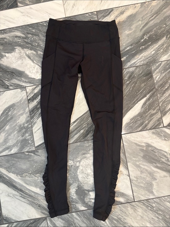 lululemon athletica Other - Lululemon Black High-Waist Ruched Leg Active Leggings